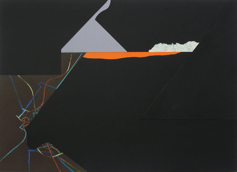 Insula, colaj, tehnica mixta, 81x112, 2013